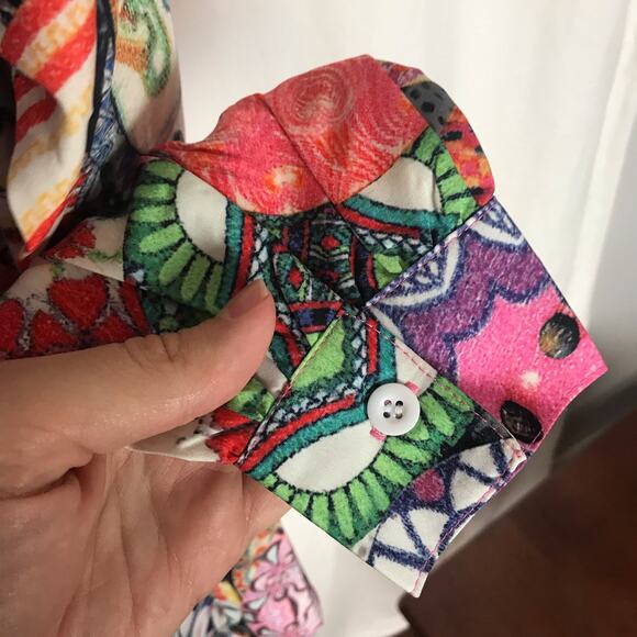 3/$20 Unbranded Women's Small Retro Style Half Button Front Long Sleeved Blouse - Picture 5 of 9